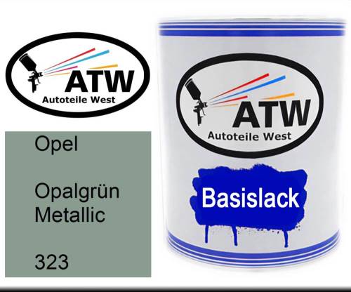 Opel, Opalgrün Metallic, 323: 1L Lackdose, von ATW Autoteile West.